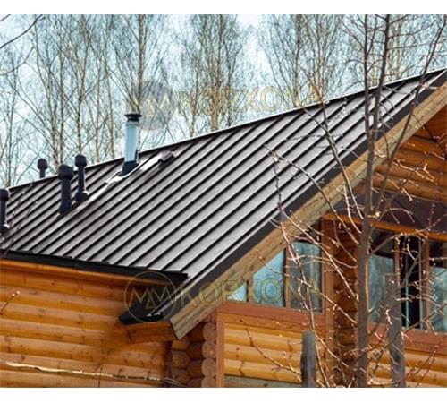 Кликфальц Line 0,5 Satin RR32 темно-коричневый с пленкой на замках