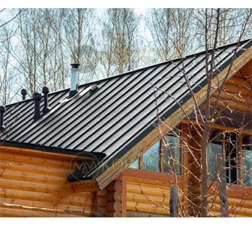 Кликфальц Line 0,5 Satin Мatt RAL7016 антрацитово-серый с пленкой на замках