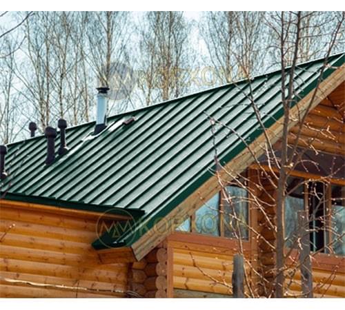 Кликфальц Line 0,45 Drap RAL6005 зеленый мох с пленкой на замках