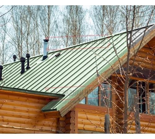 Кликфальц Line 0,45 Полиэстер RAL6019 бело-зеленый с пленкой на замках Кликфальц Line 0,45 Полиэстер RAL6019 бело-зеленый с пленкой на замках