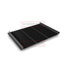 Кликфальц Line 0,5 Satin Мatt RAL9005 черный с пленкой на замках