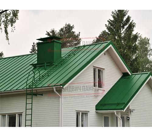 Кликфальц 0,45 Полиэстер RAL6002 лиственно-зеленый с пленкой на замках