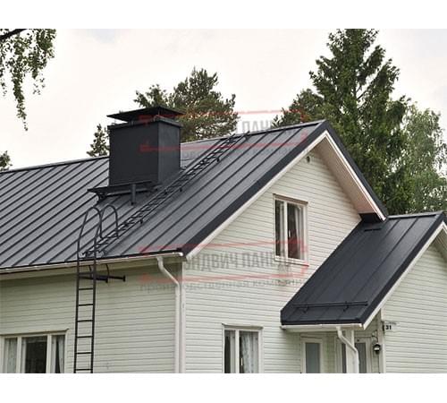 Кликфальц GL 0,5 Rooftop Matte RAL7024 мокрый асфальт с пленкой Кликфальц GL 0,5 Rooftop Matte RAL7024 мокрый асфальт с пленкой