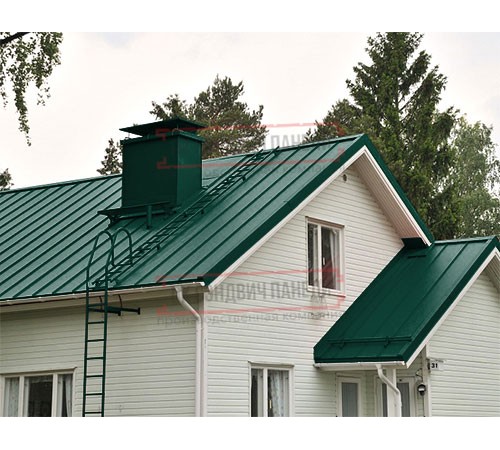 Кликфальц GL 0,5 Velur RAL6005 зеленый мох с пленкой на замках