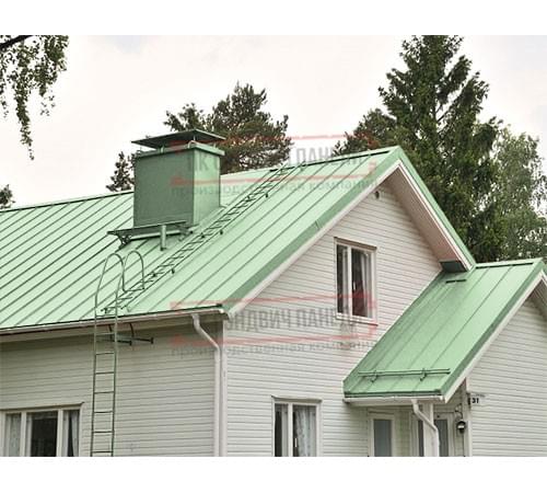 Кликфальц 0,45 Полиэстер RAL6019 бело-зеленый с пленкой на замках