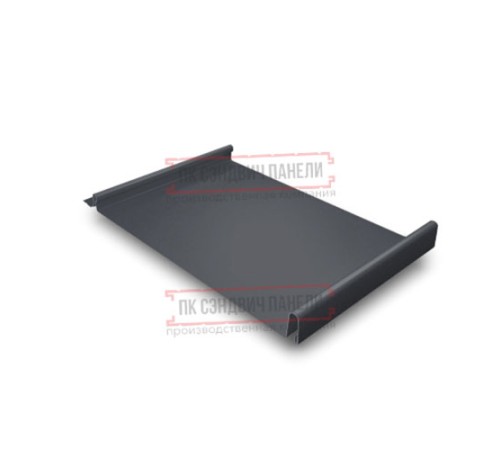 Кликфальц GL 0,5 Quarzit Pro Matt RAL7024 мокрый асфальт с пленкой на замках Кликфальц GL 0,5 Quarzit Pro Matt RAL7024 мокрый асфальт с пленкой на замках