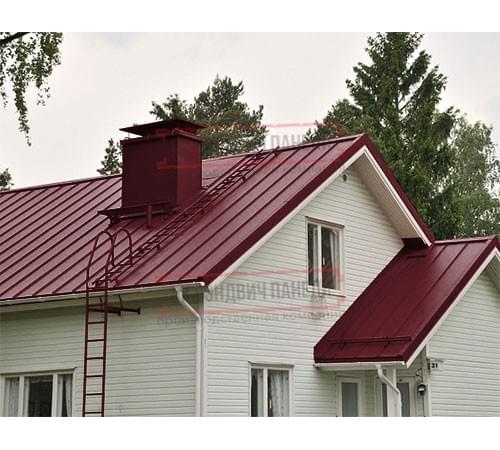 Кликфальц GL 0,5 Velur RAL3005 красное вино с пленкой на замках