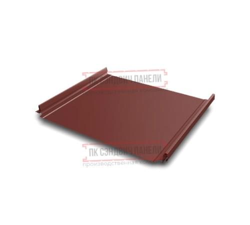 Кликфальц Pro 0,45 Полиэстер RAL3009 оксидно-красный с пленкой на замках Кликфальц Pro 0,45 Полиэстер RAL3009 оксидно-красный с пленкой на замках