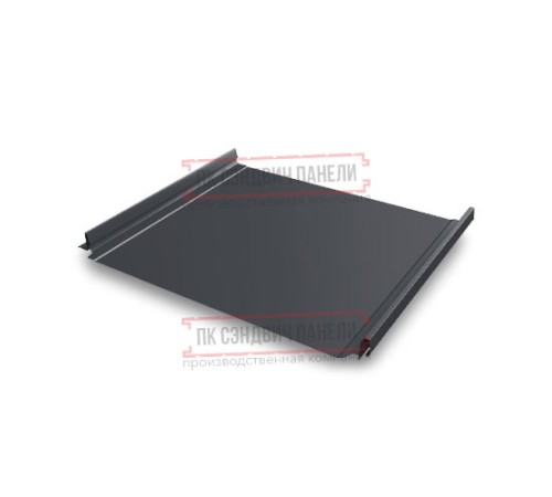 Кликфальц Pro 0,5 Atlas RAL7024 мокрый асфальт с пленкой на замках Кликфальц Pro 0,5 Atlas RAL7024 мокрый асфальт с пленкой на замках