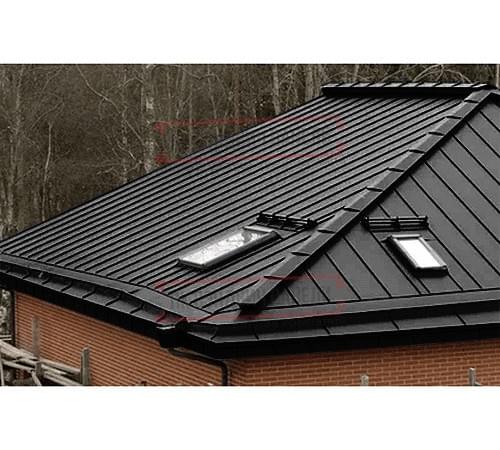 Кликфальц Pro 0,45 Drap ST RAL9005 черный с пленкой на замках Кликфальц Pro 0,45 Drap ST RAL9005 черный с пленкой на замках