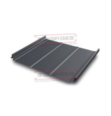 Кликфальц Pro Line 0,5 GreenCoat PuRALMatt RR23 темно-серый (RAL7024 мокрый асфальт) с пленкой на замках