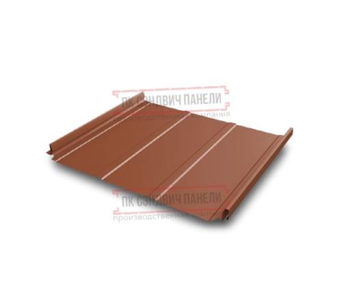 Кликфальц Pro Line 0,45 Drap RAL8004 терракота с пленкой на замках Кликфальц Pro Line 0,45 Drap RAL8004 терракота с пленкой на замках