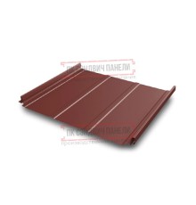 Кликфальц Pro Line 0,5 GreenCoat PuRALMatt RR29 красный (RAL3009 оксидно-красный) с пленкой на замках