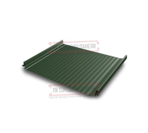 Кликфальц Pro Gofr 0,5 GreenCoat PuRALBT, matt RR11 темно-зеленый (RAL6020 хромовая зелень) с пленкой на замках Кликфальц Pro Gofr 0,5 GreenCoat PuRALBT, matt RR11 темно-зеленый (RAL6020 хромовая зелень) с пленкой на замках