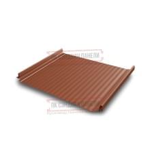 Кликфальц Pro Gofr 0,5 Satin RAL8004 терракота с пленкой на замках