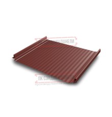 Кликфальц Pro Gofr 0,45 Полиэстер RAL3009 оксидно-красный с пленкой на замках