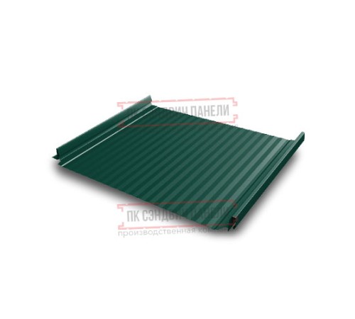 Кликфальц Pro Gofr 0,5 Satin Мatt RAL6005 зеленый мох с пленкой на замках Кликфальц Pro Gofr 0,5 Satin Мatt RAL6005 зеленый мох с пленкой на замках