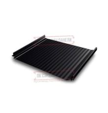 Кликфальц Pro Gofr 0,5 Satin RAL9005 черный с пленкой на замках