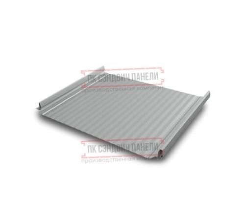 Кликфальц Pro Gofr 0,5 Satin Мatt RAL9006 бело-алюминиевый с пленкой на замках Кликфальц Pro Gofr 0,5 Satin Мatt RAL9006 бело-алюминиевый с пленкой на замках