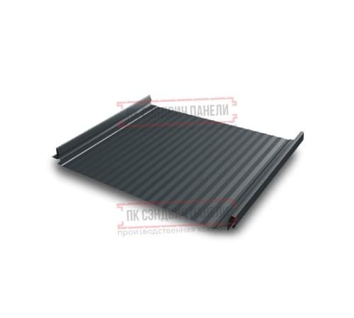 Кликфальц Pro Gofr 0,5 Rooftop Matte RAL7016 антрацитово-серый с пленкой на замках Кликфальц Pro Gofr 0,5 Rooftop Matte RAL7016 антрацитово-серый с пленкой на замках
