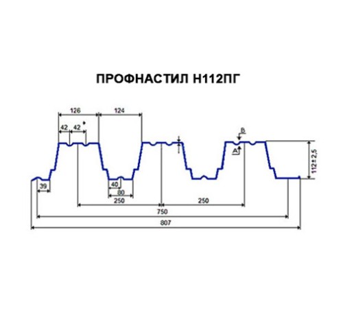 Продольно гнутый профнастил для укрытий конвейеров Н112ПГ-807, 0,9, оцинкованный