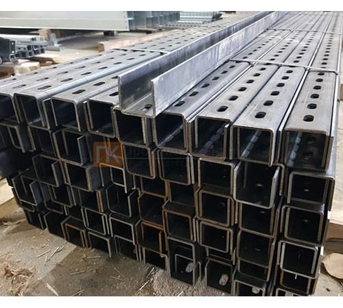 U-образный профиль перфорированный К225 80x40x3000-3,0 мм, горячеоцинкованный