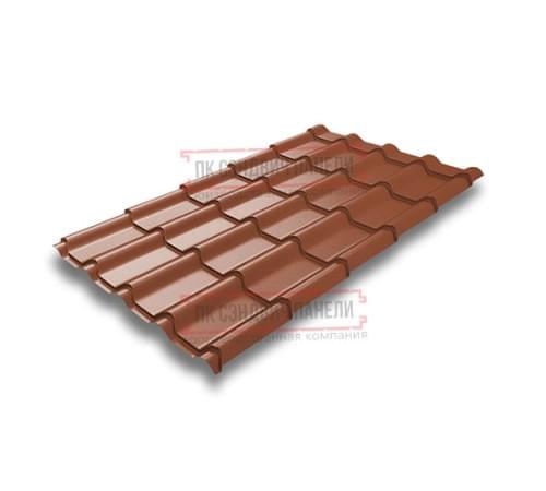Металлочерепица Камея RAL8004 Satin-0.5 Металлочерепица Камея RAL8004 Satin-0.5