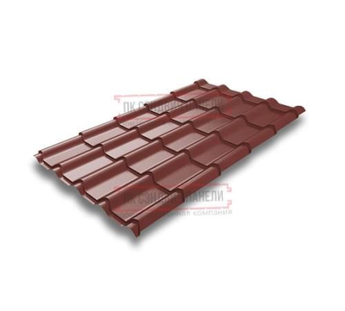 Металлочерепица Камея RAL3009 Satin-0.5 Металлочерепица Камея RAL3009 Satin-0.5