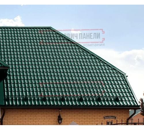 Металлочерепица Классик RAL6005 Quarzit lite-0,5