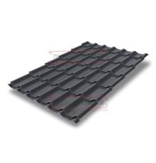 Металлочерепица классик плюс RAL7024 Velur20-0.5