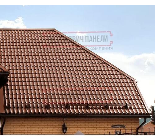 Металлочерепица Классик RAL8004 Velur-0,5