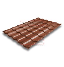 Металлочерепица Кредо RAL8004 Полиэстер-0,45