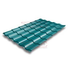 Металлочерепица Кредо RAL5021 Полиэстер-0,45