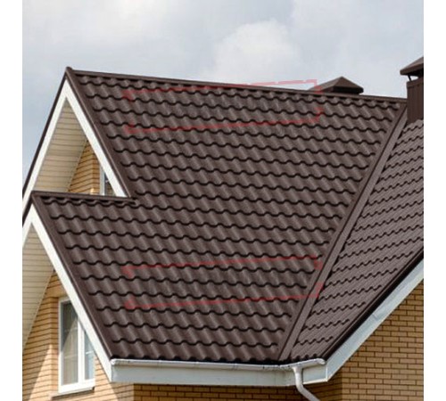 Металлочерепица Кредо RAL8017 Rooftop Matte-0,5