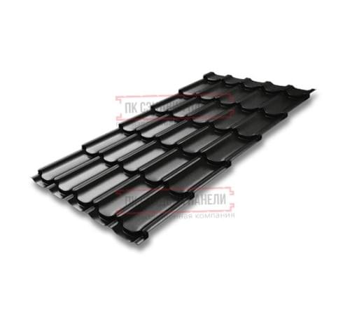 Металлочерепица Квинта плюс RAL9005 Satin-0.5