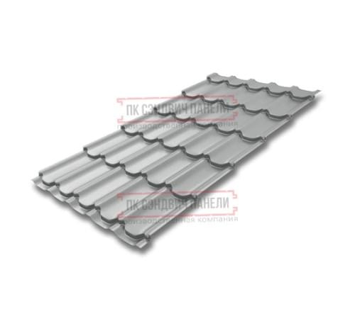 Металлочерепица Квинта плюс RAL9006 Satin-0.5