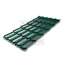 Металлочерепица Квинта плюс RAL6005 Satin-0.5