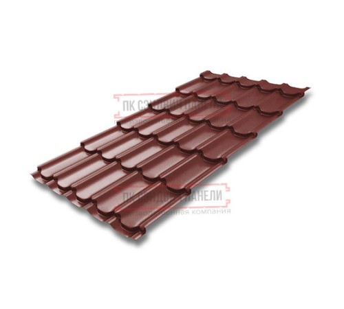 Металлочерепица Квинта плюс RAL3009 Satin-0.5 Металлочерепица Квинта плюс RAL3009 Satin-0.5