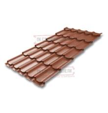 Металлочерепица Квинта плюс RAL8004 Velur-0.5