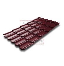 Металлочерепица Квинта плюс 3D RAL3005 Quarzit-0,5