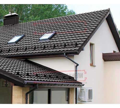 Металлочерепица Квинта плюс 3D RR32 Drap-0,45