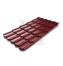Металлочерепица Квинта плюс 3D RAL3011 Полиэстер-0,45