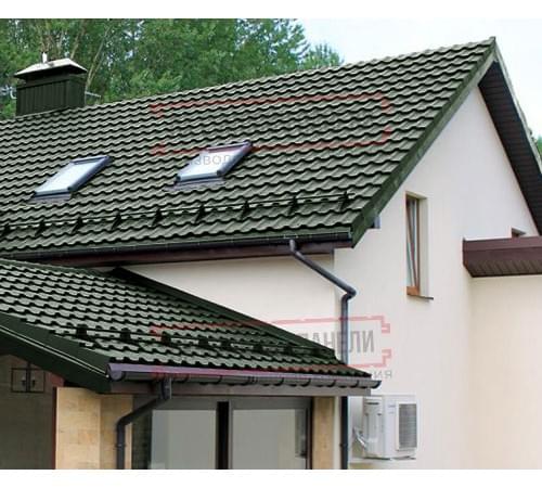 Металлочерепица Квинта плюс 3D RAL6020 Velur 20-0,5 Металлочерепица Квинта плюс 3D RAL6020 Velur 20-0,5