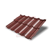 Металлочерепица модульная Квинта Uno 3D RAL3009 Satin-0,5