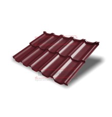 Металлочерепица модульная Квинта Uno 3D RAL3005 Velur-0,5