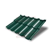 Металлочерепица модульная Квинта Uno 3D RAL6005 Velur-0,5