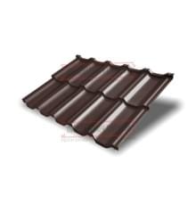 Металлочерепица модульная Квинта Uno 3D RAL8017 Quarzit-0,5