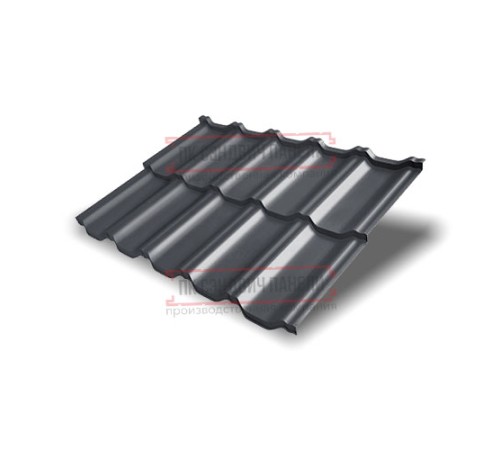Металлочерепица модульная Квинта Uno 3D RAL7024 Satin Мatt-0,5 Металлочерепица модульная Квинта Uno 3D RAL7024 Satin Мatt-0,5