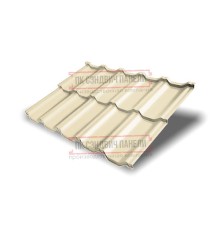 Металлочерепица модульная Квинта Uno 3D RAL1015 Полиэстер-0,45
