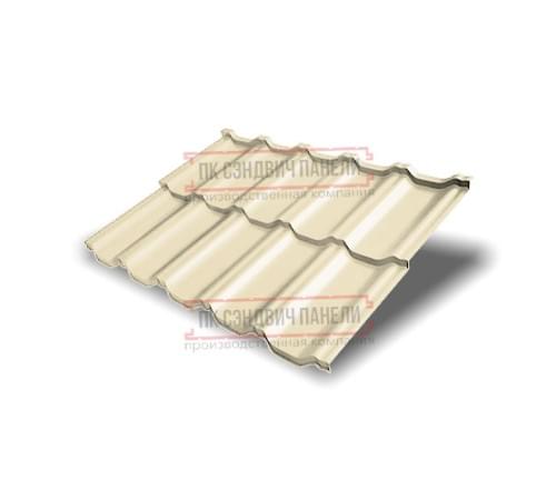 Металлочерепица модульная Квинта Uno 3D RAL1015 Полиэстер-0,45